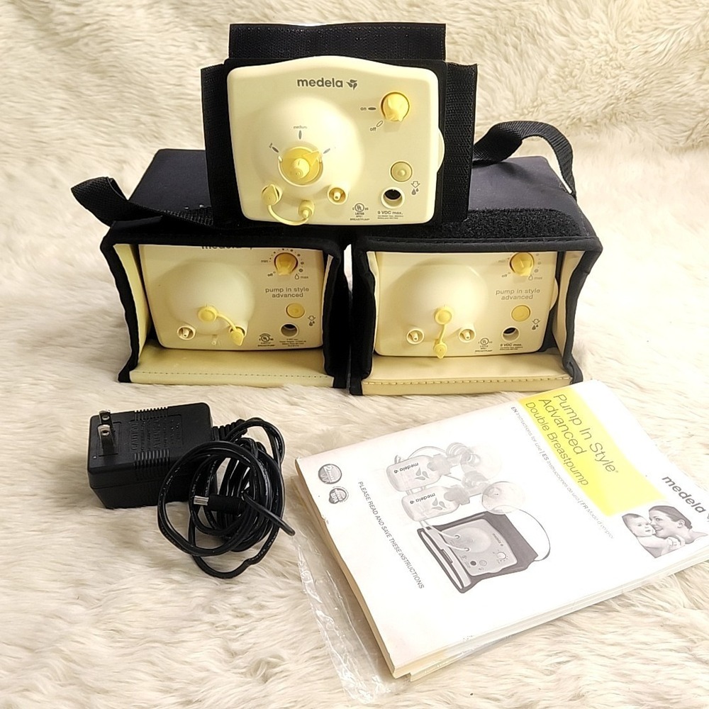 Lot of 3 Medela Pump In Style Breast Pumps 9V MOTORS ONLY TESTED